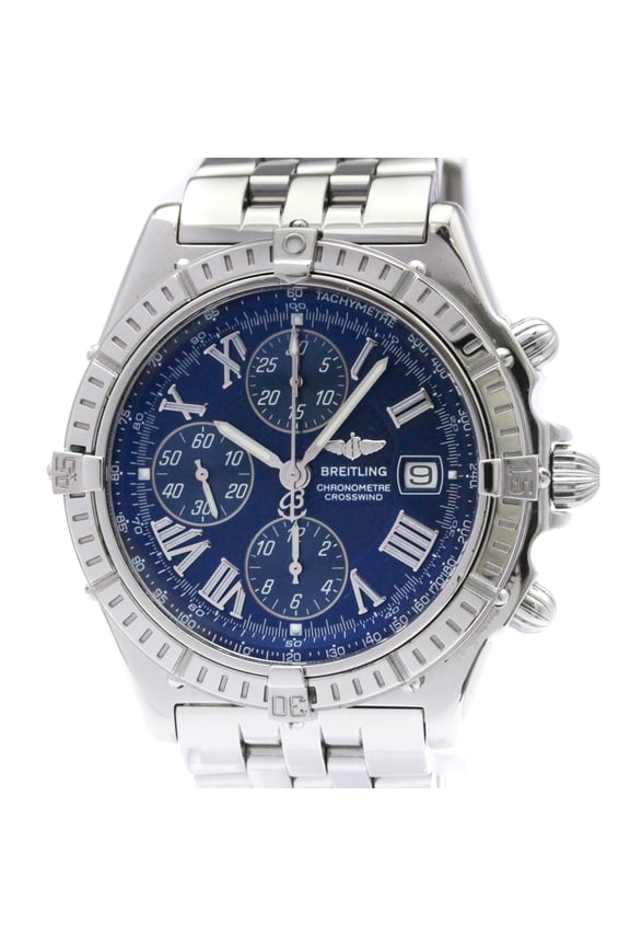 Pre-Owned BREITLING Crosswind Chronograph Steel Automatic Watch A13355 Polished