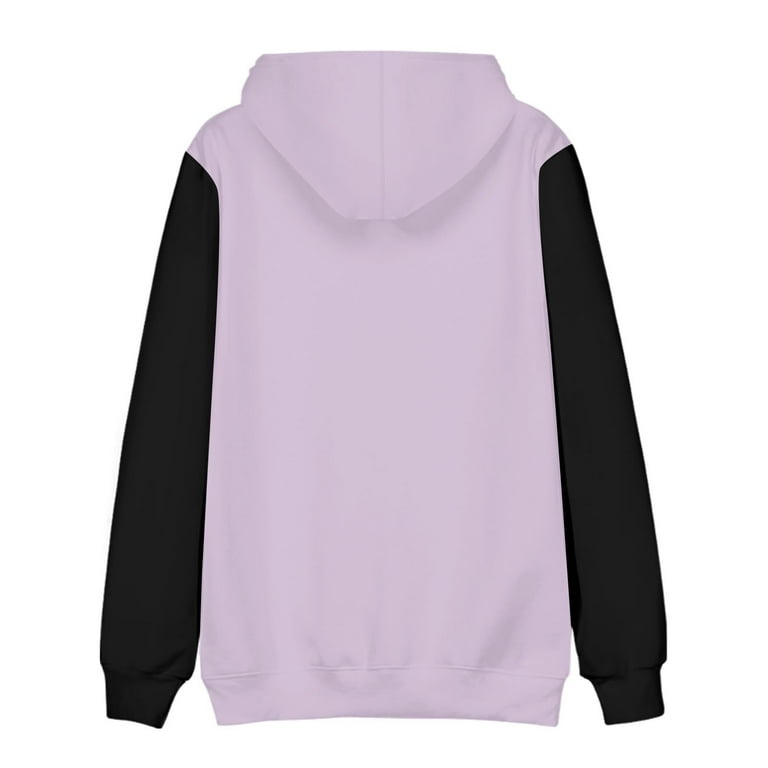 Mens Hoodies Purple Colorblock Hoodie Yyeselk Mens Hoodie