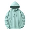 thumbnail image 1 of Wyzesi Ladies Sweatshirts Male Solid Color Hooded Long Sleeved Pullover Sweatshirt, 1 of 6