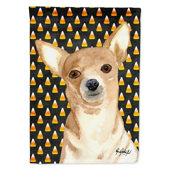 Carolines Treasures RDR3016-FLAG-PARENT Candy Corn Chihuahua Halloween Flag RDR3016GF  multicolor