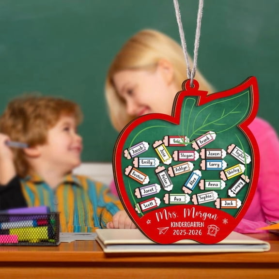 Personalized Teacher Name Gift, Thank You Teacher Gift, Appreciation Gift, Custom Student Name Sign, Custom Teacher Ornament, Classroom Decor