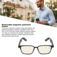 thumbnail image 3 of Casque de Lunettes Intelligent BT 5.3, Casque de Lunettes de Soleil d'Extérieur avec Microphone et Haut-Parleur Intégrés, avec Commande Tactile et Vocale, 3 of 8