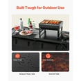 thumbnail image 5 of KFFKFF Portable Folding Cook Tables, BBQ Camping Kitchen Table, 3-Level Adjustable Heights, Featherweight Aluminum Design with Storage Compartment, 5 of 9
