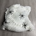 thumbnail image 4 of Yashow Luminous Green Artificial Cotton Glow in the Dark Spider Web Stretchable Fake Cobwebs with Four Spiders for Halloween Haunted House Decorations, 5-piece, 4 of 5