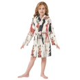 thumbnail image 6 of FORMRS Niños Bathrobe Unisex Hooded Robe Soft Plush Pajamas Sleepwear, Size 7-9T, Retro Christmas Forest, 6 of 7