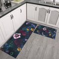 thumbnail image 2 of Pioneer Flower Floral Print Pattern Kitchen Rugs Sets Of 2,Anti Fatigue Kitchen Mat Rugs Non Slip Washable,Decorative Kitchen Floor Mats for Kitchen,Sink,Laundry,17"x30"+17"x47", 2 of 7