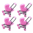 thumbnail image 2 of 4 piezas de cochecito de bebé de simulación, cochecito de bebé, modelo de juguete, juego de rol, cochecito de muñeca realista, cochecito de juguete de dibujos animados, juguete rosa, 2 of 8