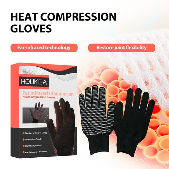 Clearance Items! Far Infrared Arthritis Heat Compression Gloves, Pain Relief & Heat Therapy, Soothing Arthritis Treatment for Hands & Wrists, Adjustable Fit