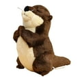 thumbnail image 4 of Peluche de nutria, muñeco de peluche de nutria marina, adorable decoración de habitación, accesorios de fotos, adorno de peluche 18CM, 4 of 9