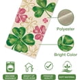thumbnail image 2 of St Patricks Day Shamrock Table Runner, Pink Gold Lucky Clover Kitchen Dining Table Decor, Irish Spring Burlap Home Decoration Indoor Outdoor Party Supply 13 x 72 Inches, 2 of 6