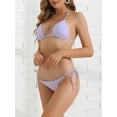 thumbnail image 2 of DARING DIVA Women's Polka Dots Halter Bikini Sets X-Small Light Purple, 2 of 6