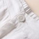 thumbnail image 4 of ICHUANYI Clearance Women's Solid Color Casual Feeling Of Falling Button Cotton And Linen Straight Barrel Ninth Pants(White, XXL) ICHUANYI WER2023081402390, 4 of 4