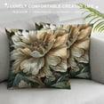 thumbnail image 3 of Orinice  Blue and Ivory White Floral Floral Chinoiserie Style Pillow Covers Cushion Cover Pillow Case Asian Inspired Eurosham Accent Toss Pillowcase Rustic Decor for Sofa Living Room Bedroom White, 3 of 5