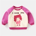 thumbnail image 2 of Gibobby Camisa Elegante Para Niños Niños niños pequeños bebés niños niñas manga larga algodón lindo dibujos animados Patchwork sudadera pulóver blusa Tops trajes ropa(Rosa, 12-18 Meses), 2 of 3