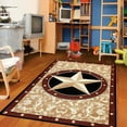 thumbnail image 4 of Furnish My Place 626 Star Gold 2'x4' Texas Western Star Decor Cowboy Area Rug Stain Resistant, Latex Backed Rugs, Gold, 4 of 6