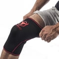 thumbnail image 4 of Rodilleras de 7 mm (1 par) - Rodilleras de alto rendimiento para levantamiento de pesas, cross training y powerlifting - Las mejores rodilleras y correas de compresión - Para hombres y mujeres (Negro/, 4 of 4