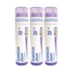 Boiron Arsenicum Album 30CH – Homeopathic Medicine, Box of 3 Tubes (4g Each, Approx. 80 Pellets per Tube)