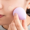 thumbnail image 2 of Zodaca Women's Makeup Face Foundation Sponge Puff Flawless Coverage Droplet Shape [2.37 x 1.58]" - Purple, 2 of 3