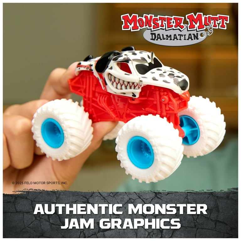 Monster Jam, Smash & Bash Monster Mutt Dalmatian, 1:64 Scale