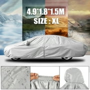 Waterproof Car Cover All Weather Snowproof UV Protection Windproof Outdoor Full car Cover, Universal Fit for Sedan (Fit Sedan193"x70"x59"