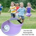 1PC Hot Sun Summer USB Charging Baseball Hat Three Speed Adjustable