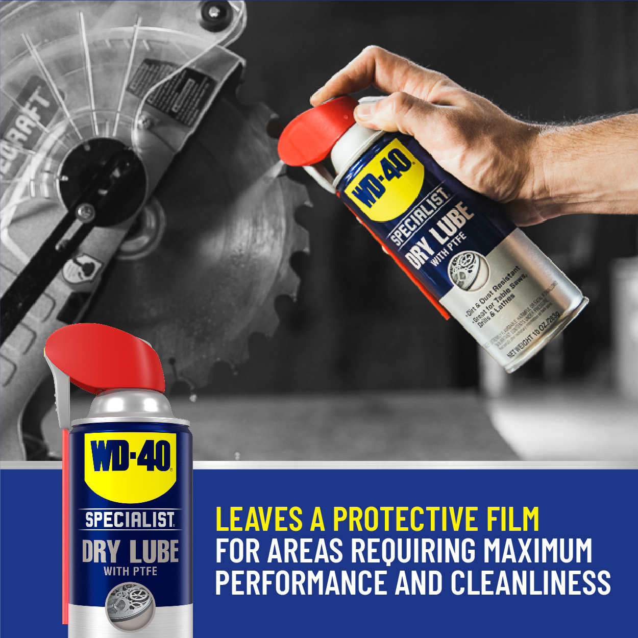 WD-40 Specialist Dry Lube with PTFE, Lubricant with Smart Straw Spray, 10 oz - image 4 of 9