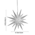 thumbnail image 3 of JeashCHAT Christmas Ornaments, Acrylic Clear Crystal Snowflake Star Hanging Ornaments Pendant Christmas Tree Decorations Xmas Wedding Party Home Decor, 3 of 7