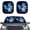 Blue Butterfly, variant on Binienty Cute Owl Sun Shade for Car Windshield Auto Vehicle Shield Reflector Blocking Screen Cover Easy to Install Folding Car Sun Shade for Front Window 28.5 x 25.5 inches
