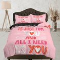 thumbnail image 1 of All I Need Is You Juego De Cama Rosa, Ropa De Dormitorio Girly, Funda Nórdica Y, 1 of 4