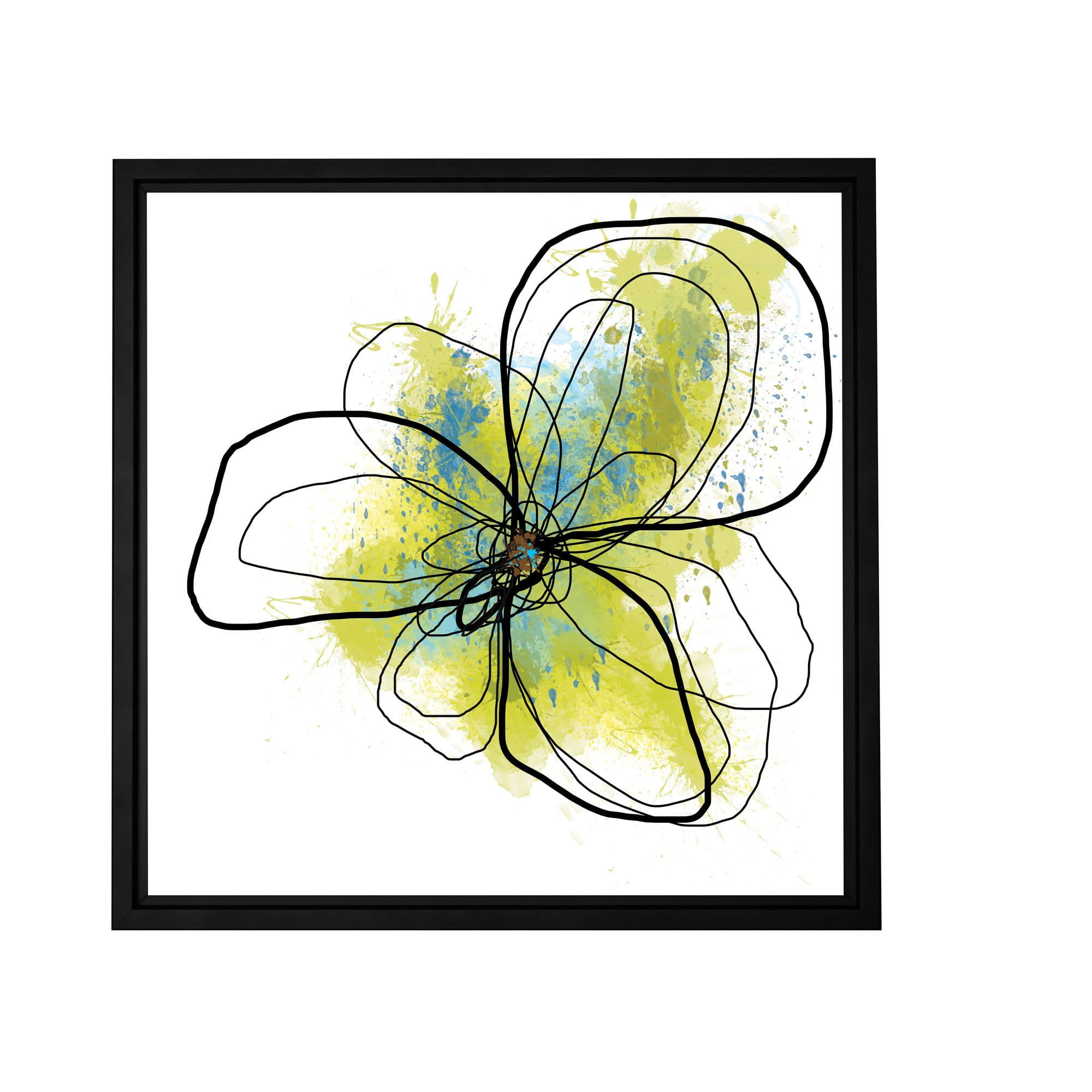 Jan Weiss "Citron Petals II" Floater-Framed Gallery-Wrapped Canvas