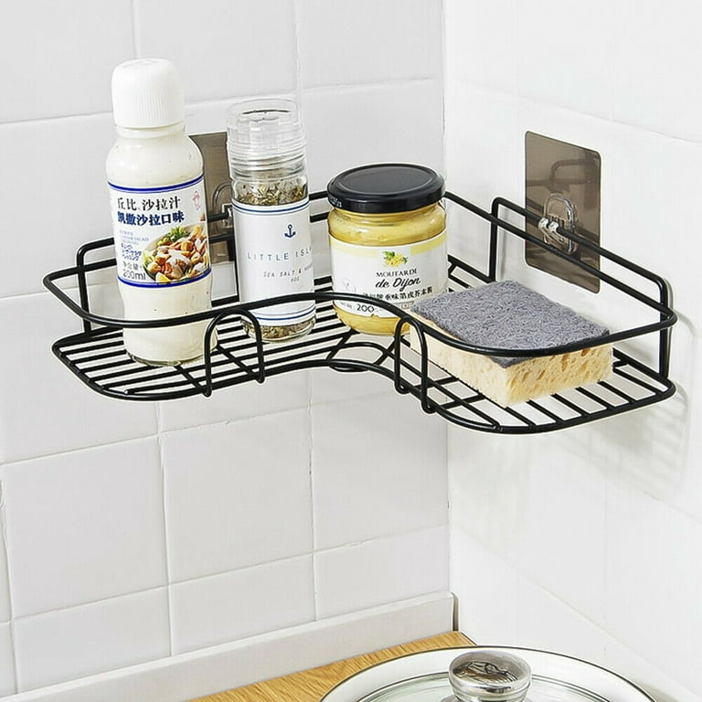 Source Adhesive Corner Shower Caddy Shelf Basket Rack Rust Proof Bathroom  Shelf Shampoo Holder No Drilling on m.