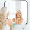 thumbnail image 2 of VONIGEE Black Bathroom Mirror 30x30 Inch, Large Square Wall Mirror with Aluminum Frame Rounded Corner, Vanity Mirror for Bathroom, Bedroom, Living Room, Entryway, Wall Mounted, 2 of 7