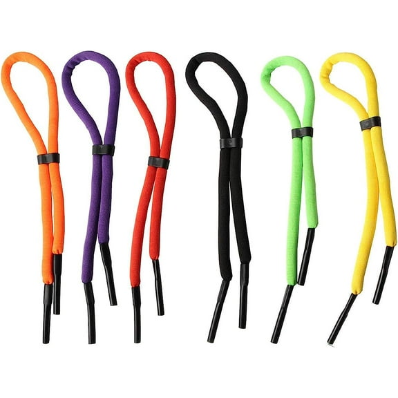 6 Pack Floating Sunglass Straps, Adjustable Eyewear Retainer, Floating Glasses Straps Antislip, Safety Eyeglass Strap, Holder, Chain, Cord, Lanyards Reading Glasses String (6)