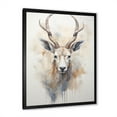 thumbnail image 5 of Designart "Beige Ibex In Minimalist Antelope" Animals Antelope Picture Framed Wall Art Living Room, 5 of 5
