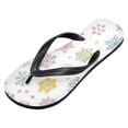 thumbnail image 2 of Unisex Comfort Flip Flops Summer Thong Sandals Non Slip Soles Flip Flop for Beach, Pool, and Daily Wear Colorful Snowflakes XL, 2 of 8
