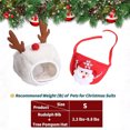 thumbnail image 3 of Xihbxyly Gorro Navideño para Perro, Babero de Reno con Correa Ajustable, Material Suave y Cómodo, Bonito Diseño de Árbol, Accesorio Festivo para Mascotas, Ideal para Navidad, Tamaño Pequeño, Incluye, 3 of 5
