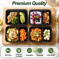 thumbnail image 4 of Vaparinckl 50 Pack (100-Piece) Meal Prep Containers, Reusable Food Storage Containers with Lids, To Go Take Out Plastic Food Storage, Microwave Freezer Dishwasher Safe, 2 Compartment, 4 of 8