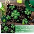 thumbnail image 4 of St Patricks Day Shamrock Placemats Set of 4, Black Gold Lucky Clover Dining Table Place Mats, Irish Spring Kitchen Decor Home Decoration 12 x 18 Inch, 4 of 6