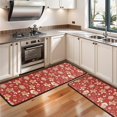 thumbnail image 3 of Kitchen Rugs Sets Of 2,Red Christmas Gingerbread and Mitten Pattern Anti Fatigue Kitchen Mat Rugs Non Slip Washable,Decorative Kitchen Floor Mats for Kitchen,Sink,Laundry,17"x47"+17"x47", 3 of 5