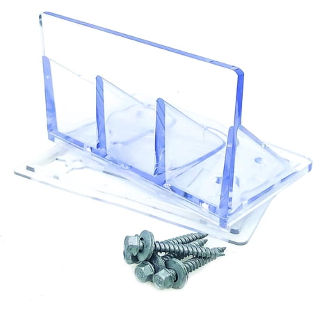 20 Pack Jumbo Snow Guard UV Clear Includes Perfect Seal Gasket and Mounting Hardware Screws Stop Snow and Ice from Sliding Off Your Metal Roof Roofing Gutter Guards Stops Stoppers Birds Blocks Blox