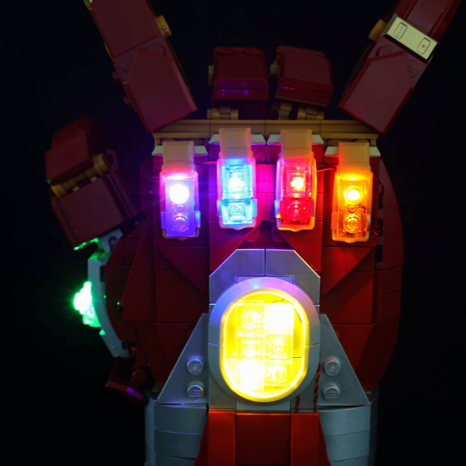 REGO DESIGN Light Building Set for IR Switch Light Kit 76223 Lego Marvel Iron Man Nano Gauntlet - Led Lighting Building Set Compatible with Legos Building Blocks Model (Lego not Included, Only Light)