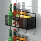 thumbnail image 5 of Cesta de almacenamiento de metal montada en la pared Organizador de malla de hierro negro para condimentos de cocina | Estante para artículos de tocador de ducha y baño | Soporte de artículos, 5 of 6