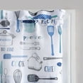 thumbnail image 2 of Mainstays 3-Piece Semi Sheer Rod Pocket Kitchen Window Tier Pair and Valance, 2 Café Curtains and 1 Curtain Valance, Multicolor Patchwork, 54"W x 36"L, 2 of 3