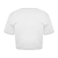 thumbnail image 5 of Tshirts Shirts for Women Fashion Solid Hot Showing Navel Square Neck Slim Fit Refreshing Breathable Resistant Daily White T-Shirts Sizes M, 5 of 5