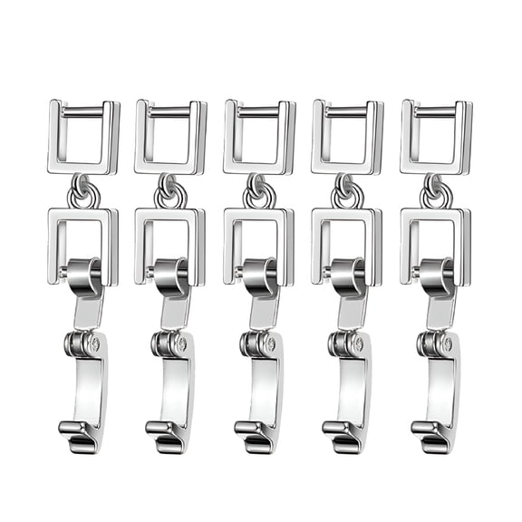 DESIGNICE 2026 New 5 Pcs Jewelry Extenders Necklace Bracelet Extenders Foldover Extension Clasp Necklace Extender, for Necklace Length Adjustment, Bracelet Resizing, Jewelry Customization, Repairs