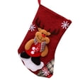 thumbnail image 1 of Christmas Stockings Socks Plaid Santa Claus/Elk/Snowman Candy Gift Bag XmasTree Hanging Ornament, 1 of 2