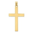 thumbnail image 4 of Real 14kt Yellow Gold Florentine Satin Cross Pendant; for Adults and Teens; for Women and Men, 4 of 4