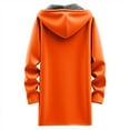 thumbnail image 4 of GEWSEY Fleece Long Zip up Hoodie Women Oversized Y2K Long Hoodies 2025 Fall Tunic Sweatshirt Jacket with Pockets Casual (Orange, 3XL), 4 of 5