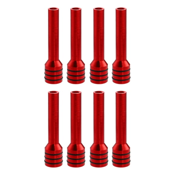 8pcs Red Car Door Lock Knobs Interior Door Lock Knob Aluminum Alloy Inner Door Lock Pull Pins Universal for Car