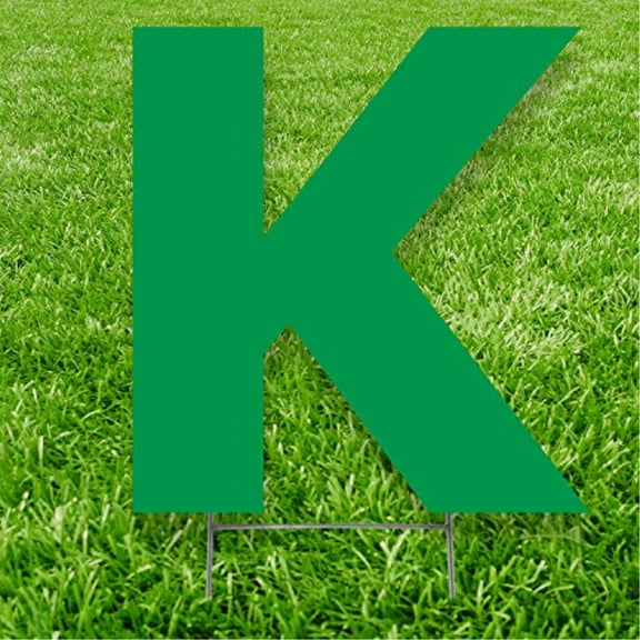 Green Letter K 20 inches tall